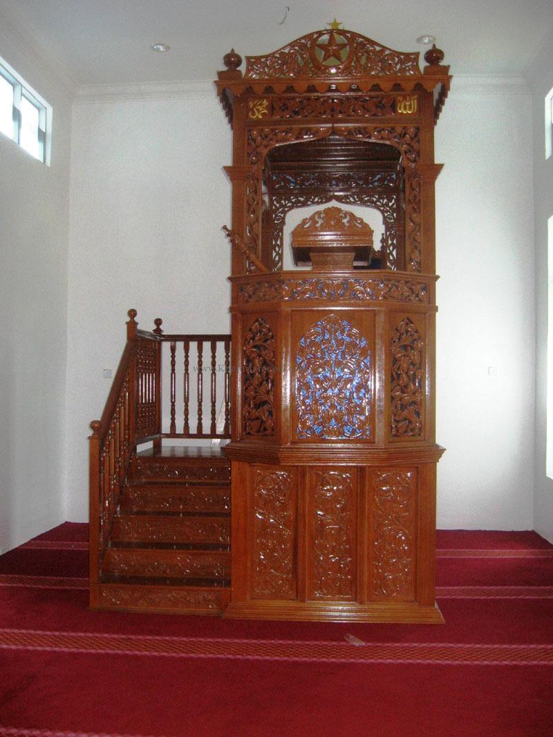 Mimbar Masjid ukir modern