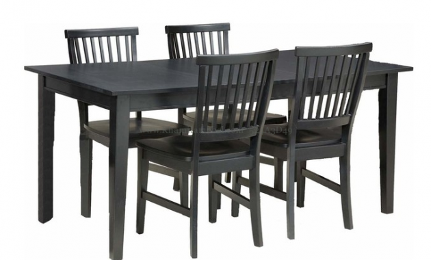 Set meja makan minimalis warna hitam