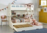 Tempat tidur tingkat modern duco putih